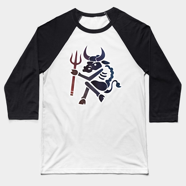 Forking Bull (iconic Logo) Baseball T-Shirt by karlfrey